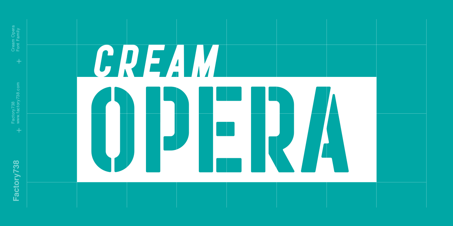 Пример шрифта Cream Opera